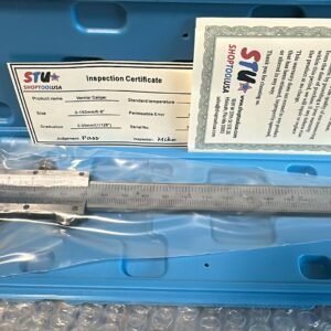 Pied à coulisse vernier 150 mm – Lecture 0,05 mm & 1/128” – Acier inox STU-SHOP TOOL USA