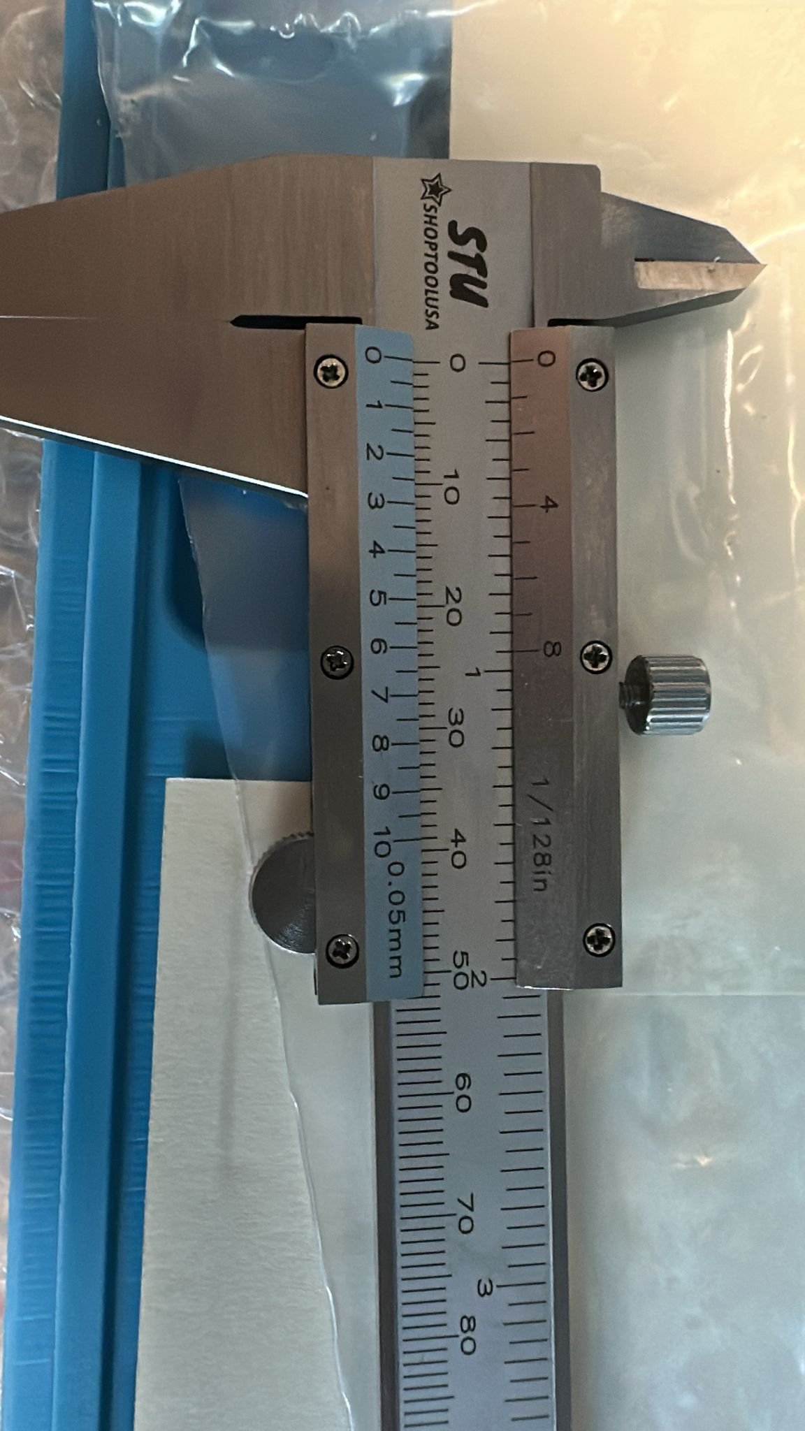 Pied à coulisse vernier 150 mm – Lecture 0,05 mm & 1/128” – Acier inox STU-SHOP TOOL USA – Image 3