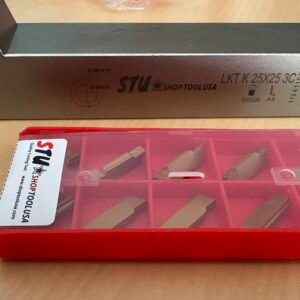 Kit Porte-Outil de Tronçonnage et Gorges 25x25 mm avec 10 Plaquettes 3mm Carbure MGMN300