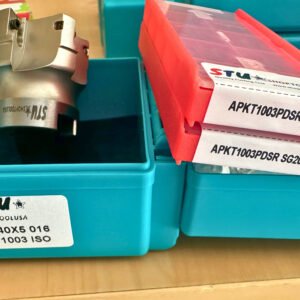 Fraise Surfacer 90° Ø40mm 5 Dents + 20 Plaquettes APKT1003 Alésage 16mm Usinage