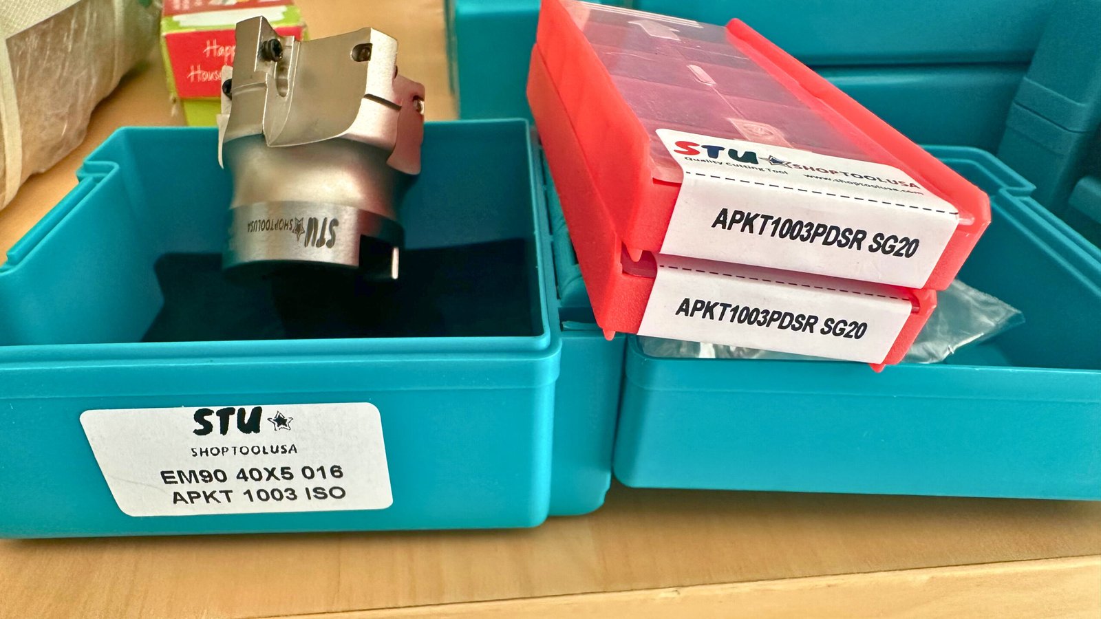 Fraise Surfacer 90° Ø40mm 5 Dents + 20 Plaquettes APKT1003 Alésage 16mm Usinage